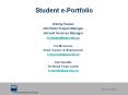 Student e-Portfolio PowerPoint PPT Presentation