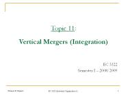 Topic 1: Introduction: Markets vs. Firms