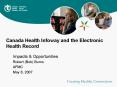 Canada Health Infoway and the Electronic Health Record PowerPoint PPT Presentation