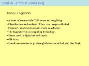 Class 03 Errors in Computing