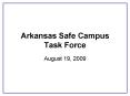Arkansas Safe Campus Task Force PowerPoint PPT Presentation