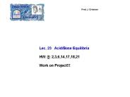 Lec' 23 AcidBase Equilibria