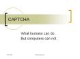 CAPTCHA PowerPoint PPT Presentation