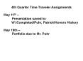 4th Quarter Time Traveler Assignments PowerPoint PPT Presentation