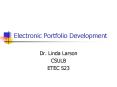 Electronic Portfolio Development PowerPoint PPT Presentation