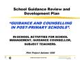 School Guidance Review and Development Plan PowerPoint PPT Presentation