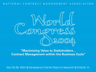 NCMA World Congress 2004