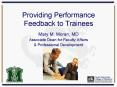 Providing Performance Feedback to Trainees PowerPoint PPT Presentation