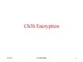 Ch3b Encryption PowerPoint PPT Presentation