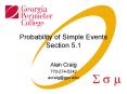 Probability of Simple Events Section 5'1 PowerPoint PPT Presentation