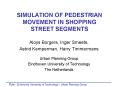 SIMULATION OF PEDESTRIAN MOVEMENT IN SHOPPING STREET SEGMENTS PowerPoint PPT Presentation