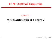 CS 501: Software Engineering