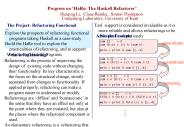 Progress on HaRe: The Haskell Refactorer