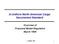 A Uniform North American Cargo Securement Standard PowerPoint PPT Presentation
