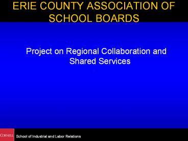 ERIE COUNTY ASSOCIATION OF SCHOOL BOARDS