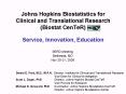 Johns Hopkins Biostatistics for Clinical and Translational Research Biostat CenTeR PowerPoint PPT Presentation