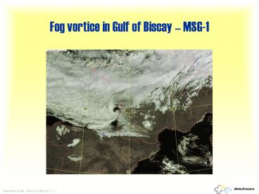 Fog vortice in Gulf of Biscay 
