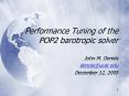 Performance Tuning of the POP2 barotropic solver PowerPoint PPT Presentation