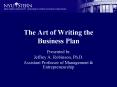 The Art of Writing the Business Plan PowerPoint PPT Presentation