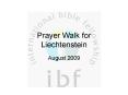 Prayer Walk for Liechtenstein PowerPoint PPT Presentation
