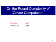 On the Round Complexity of Covert Computation