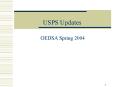 USPS Updates PowerPoint PPT Presentation