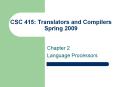CSC 415: Translators and Compilers Spring 2009 PowerPoint PPT Presentation
