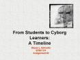 From Students to Cyborg Learners: A Timeline PowerPoint PPT Presentation
