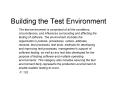 Building the Test Environment PowerPoint PPT Presentation