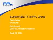 SustainABILITY at FPL Group