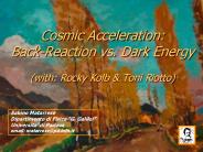 Cosmic Acceleration: Back-Reaction vs. Dark Energy (with: Rocky Kolb
