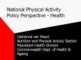 National Physical Activity Policy Perspective - Health PowerPoint PPT Presentation
