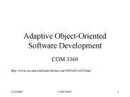 Adaptive ObjectOriented Software Development