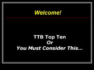 TTB Top Ten