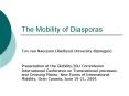 The Mobility of Diasporas PowerPoint PPT Presentation