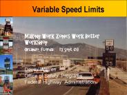 Variable Speed Limits