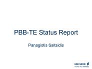 PBB-TE Status Report