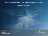 EIN 4905/ESI 6912 Decision Support Systems  Excel