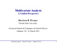 Multivariate Analysis A Unified Perspective