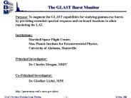 The GLAST Burst Monitor