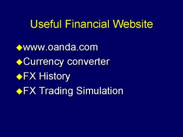 Useful Financial Website