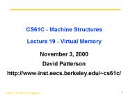 CS61C Machine Structures Lecture 19 Virtual Memory