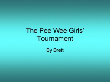 The Pee Wee Girls
