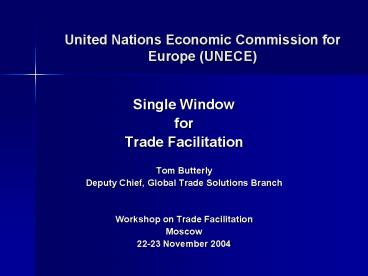United Nations Economic Commission for Europe (UNECE)