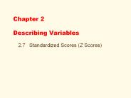 Chapter 2 Describing Variables