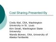 Cost SharingPresented By PowerPoint PPT Presentation