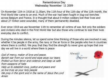 Remembrance Day