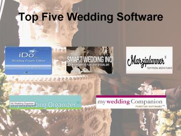Top Five Wedding Software