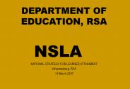 DEPARTMENT OF EDUCATION, RSA
