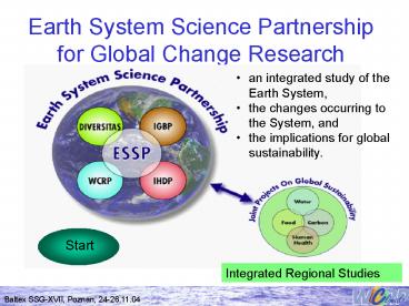 Earth System Science Partnership for Global Change Research